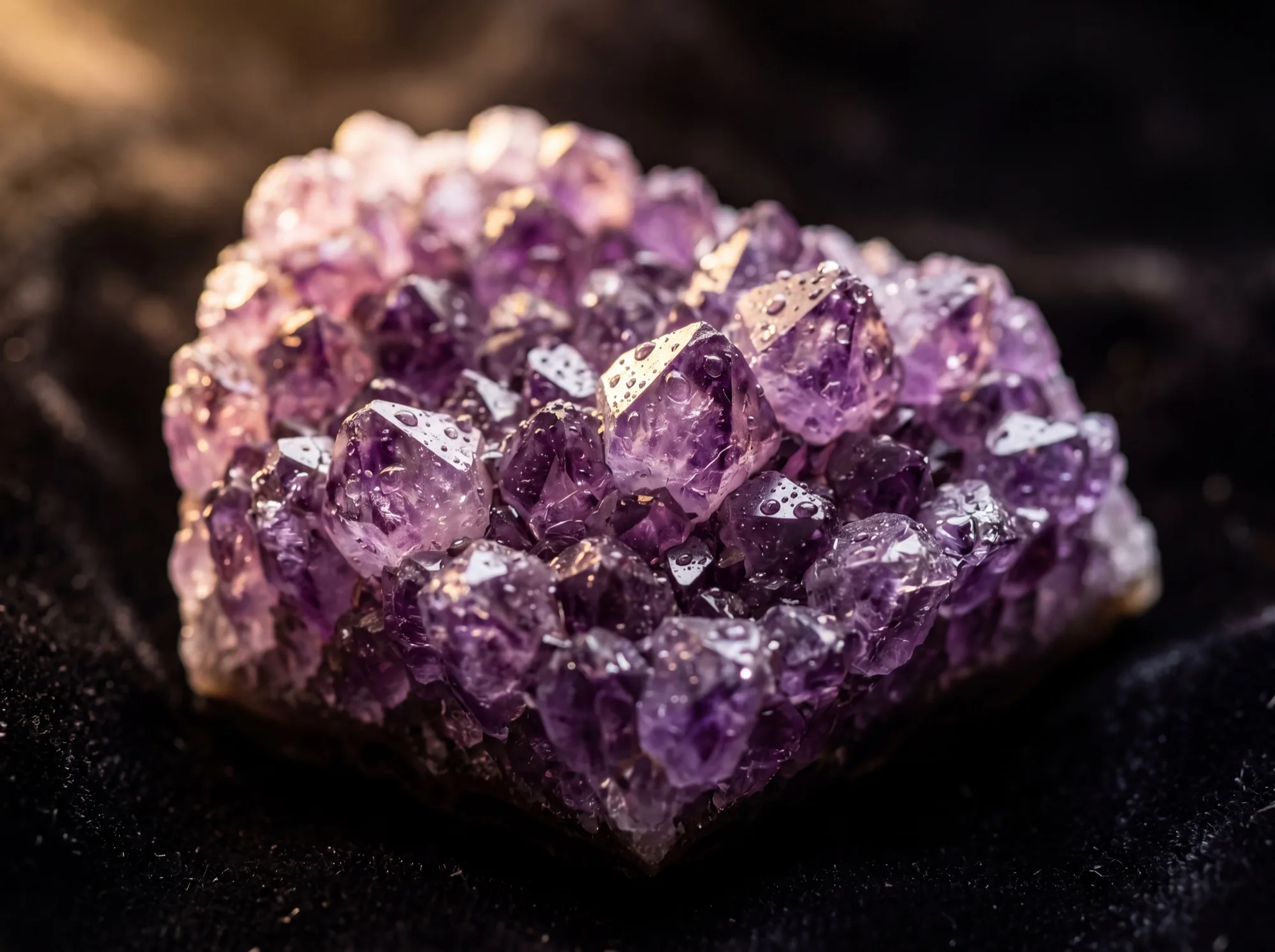 Echter Amethyst Rohstein Makroaufnahme